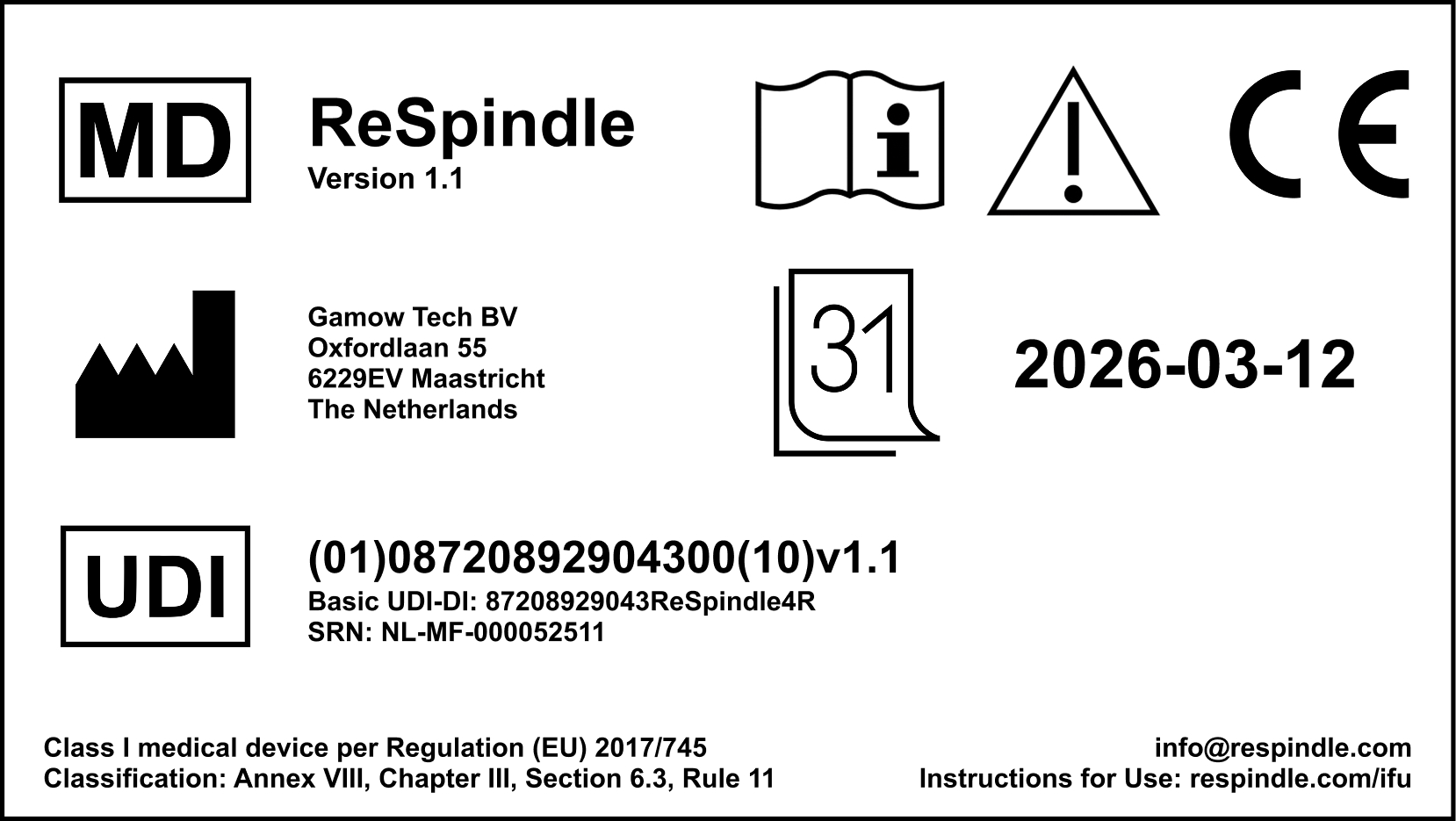 ReSpindle Device Label